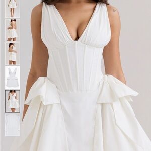 Amalia Twin Bow Stretch Cotton Cocktail Minidress
HOUSE OF CB